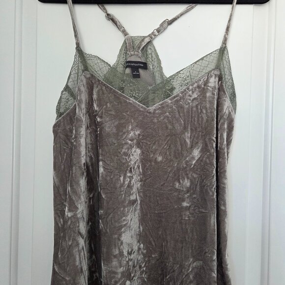 Grade and Gather Velvet Lace Grey Cami Size S - Picture 1 of 5